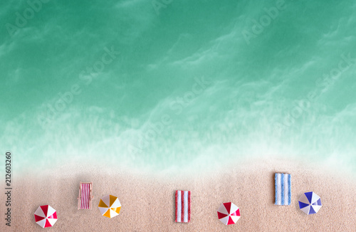 Miniature beach aerial view