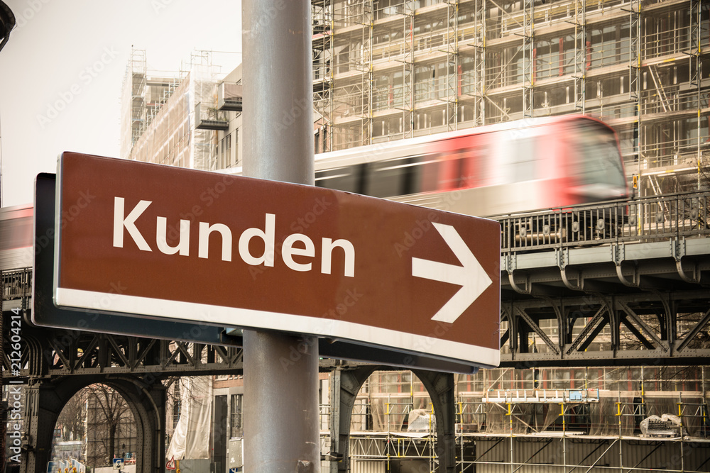 Fototapeta premium Schild 302 - Kunden