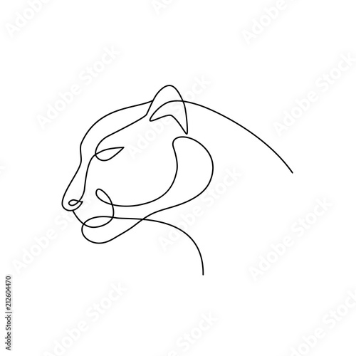 Panther line art logo