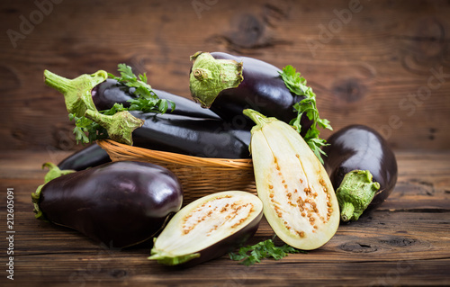 Frsh organic eggplant