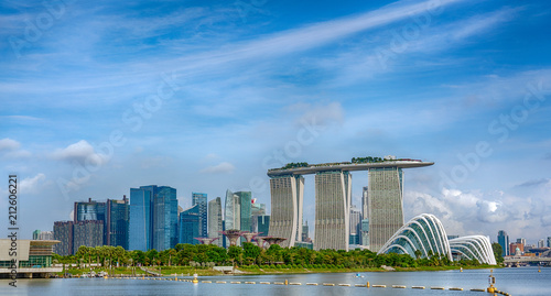 Singapore Skyline with skyscrapers