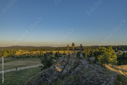 Slavkovsky les mountains in summer nice morning photo