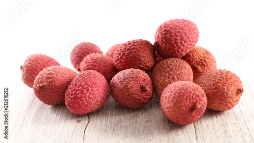 group of  litchi, litchee or lychee