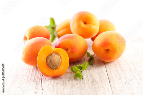 fresh apricot and mint