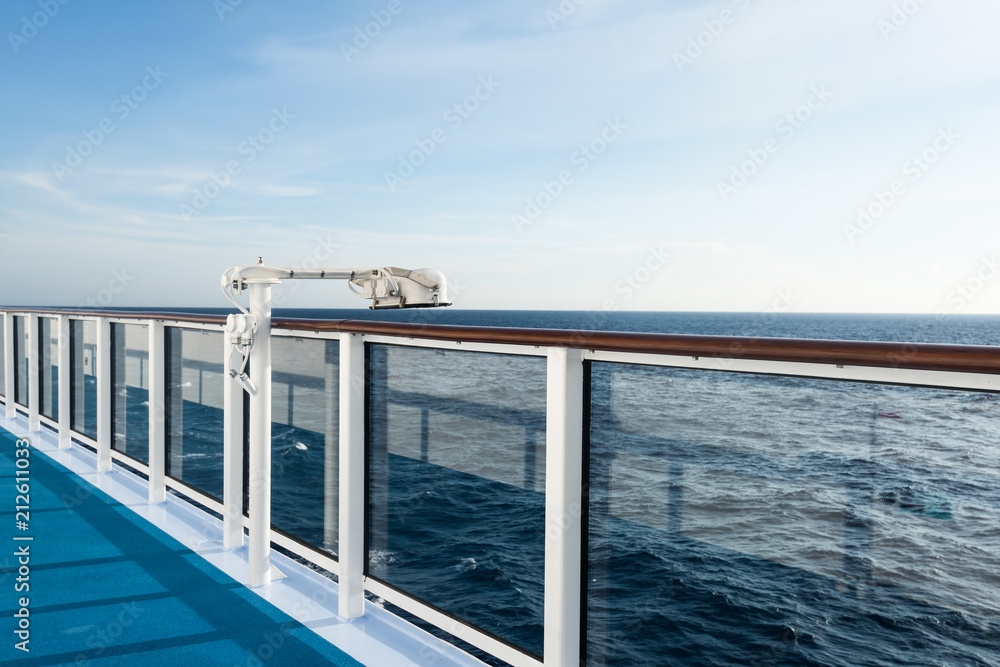 Fototapeta premium open deck corridor of a cruise ship