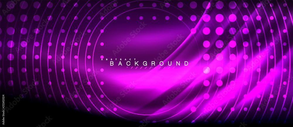 Neon glowing lines, magic energy space light concept, abstract background wallpaper design Neon glowing lines, magic energy space light concept, abstract background wallpaper design