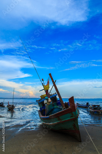 Fishingl boat parked