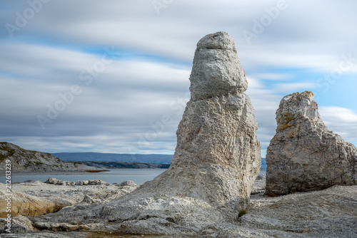 Trollholmsund rock formations in Finnmark, Norway