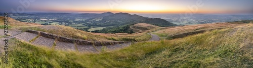 Malvern hills at dawn.