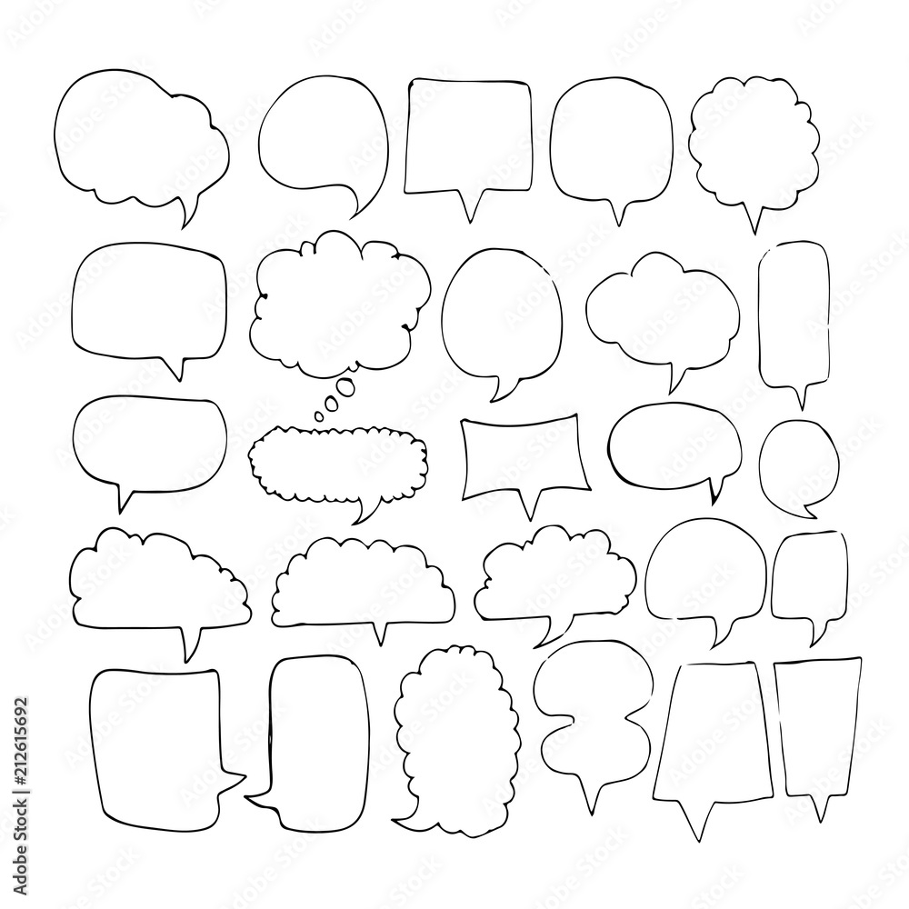Obraz premium Speech Bubble icon hand drawn