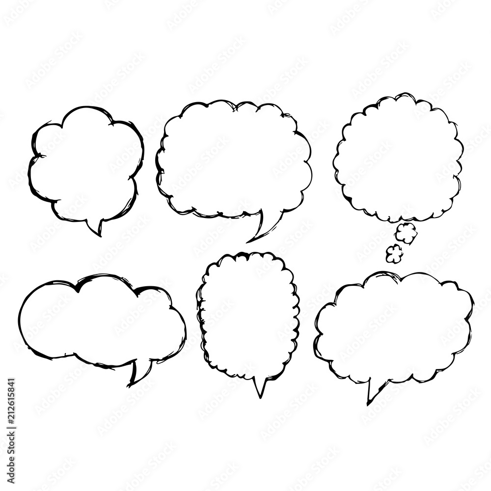Speech Bubble icon hand drawn Speech Bubble icon hand drawn