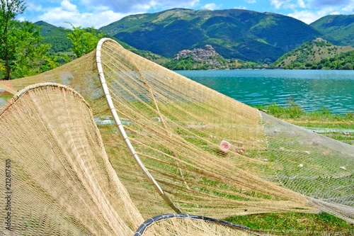 Lago del Turano - nasse da pesca photo