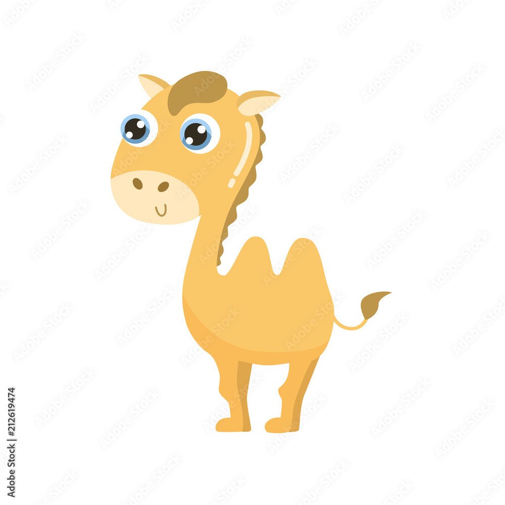 Cute cartoon camel vector illustration. Flat design. Cute cartoon camel vector illustration. Flat design.