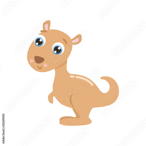 Cute kangaroo vector illustration.