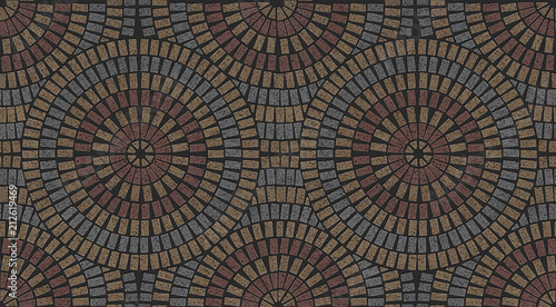 Granite tile ornate paving stones seamless variegated texture