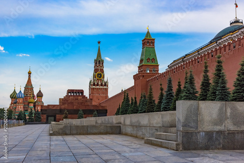 Moscow red square kremlin clock tower symbol of Russia