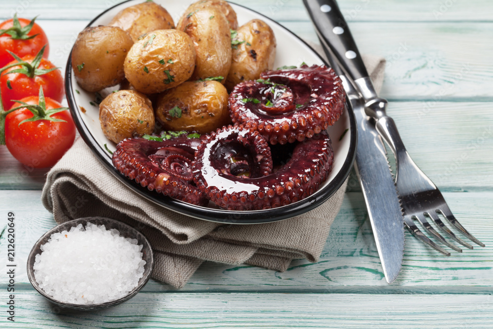 custom made wallpaper toronto digitalGrilled octopus with small potatoes