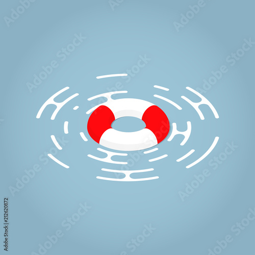 Isometric Lifebuoy Concept Illustration