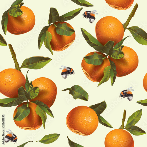 Mandarin fruit pattern