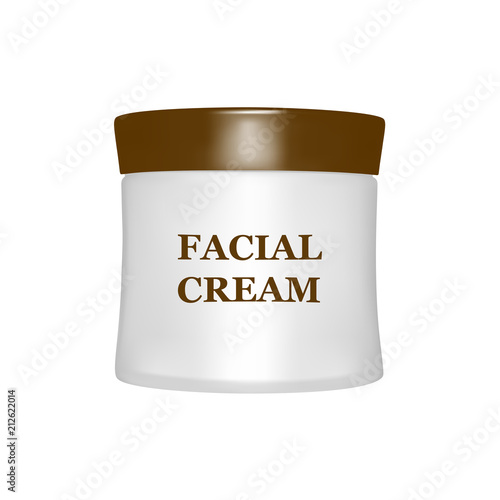 Face cream isolated on white background.Vector illustration.