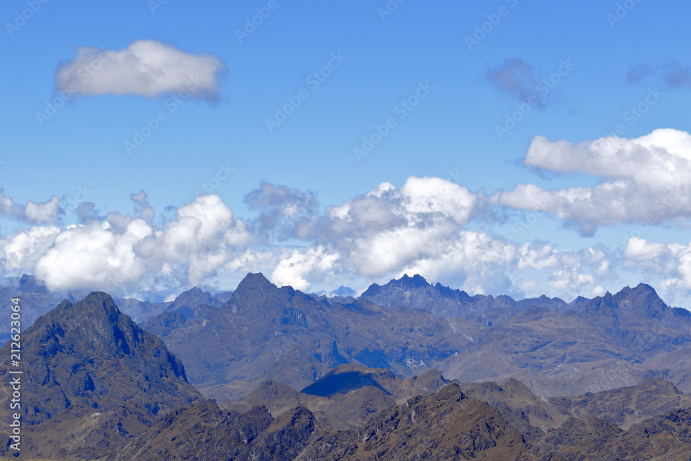 Mountains of the central mountain range of the Peruvian Andes