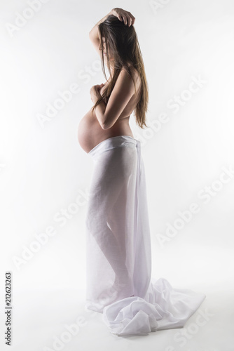 Pregnancy beauty Full body of a pregnant woman