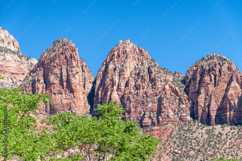 Court of the Patriarchs in the Zion National Park, Utah