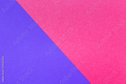 Blue and pink cardboard texture background. Trending colors, geometric background of the cardboard. Colorful soft paper background.Pastel color.
