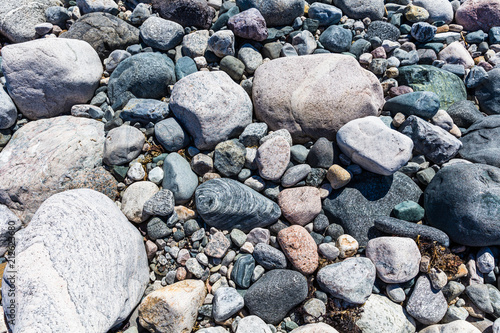 Rocks and pebbles on a beach