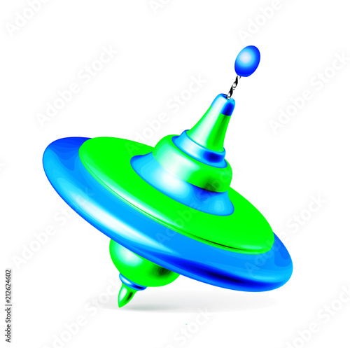 Whirligig toy isolated on white background