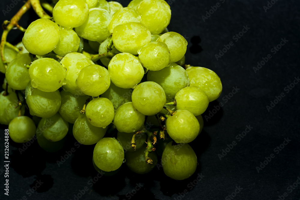 Bunch of delicious and fresh white grapes Bunch of delicious and fresh white grapes