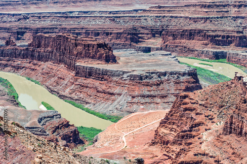 Dead Horse Point aerial view with Colorado River