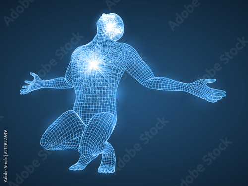 energy of the praying man