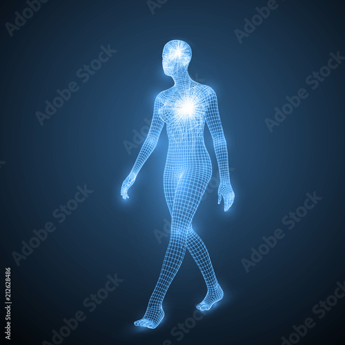 energy of the walking woman.