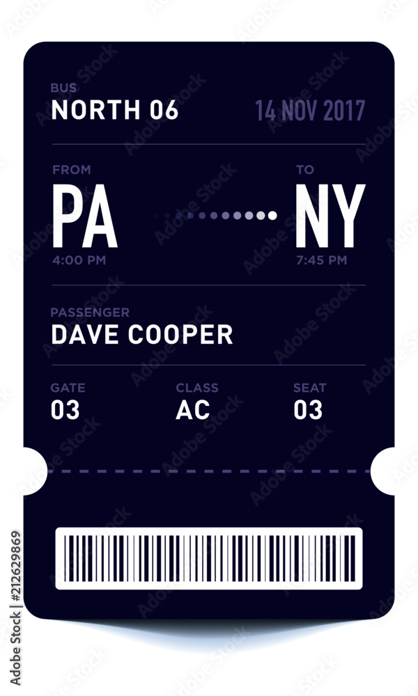 bus ticket template