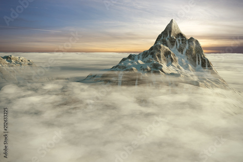 Mountains above clouds