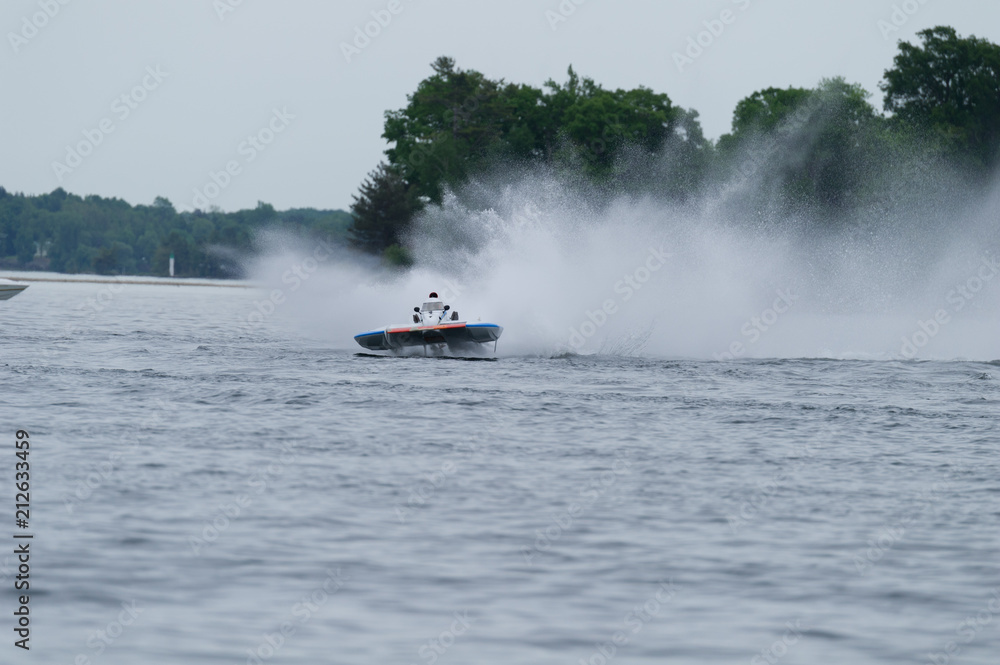 Fototapeta premium Hydroplane prop out of the water