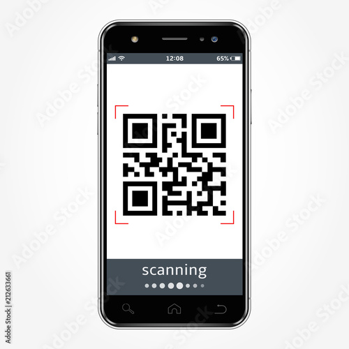 Smartphone with a qr code scanning