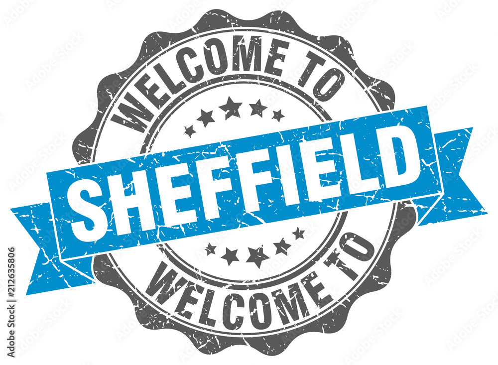 Obraz premium Sheffield round ribbon seal