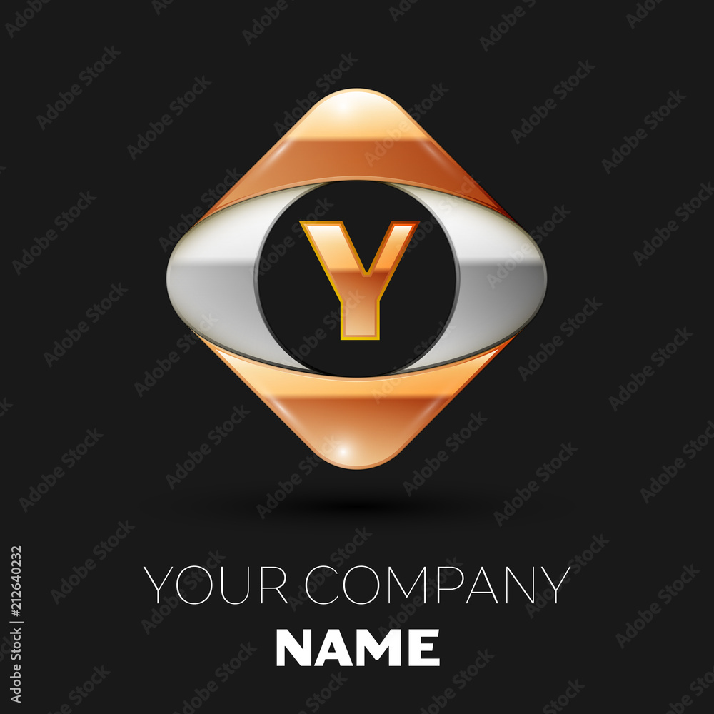 Letter YL logo in triangle shape and colorful background, letter