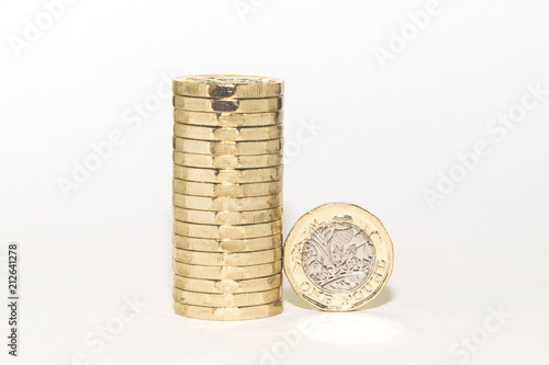 One pound coin, quid, gbp photo