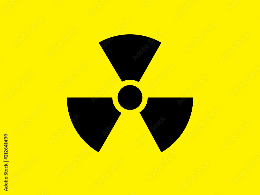 Nuclear radiation warning symbol illustration Nuclear radiation warning symbol illustration