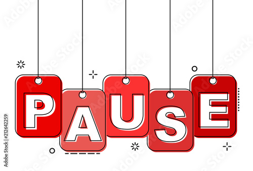 red flat line tag pause