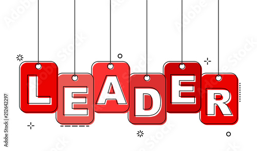 red flat line tag leader