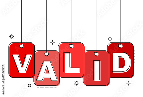 red flat line tag valid