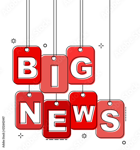 red flat line tag big news