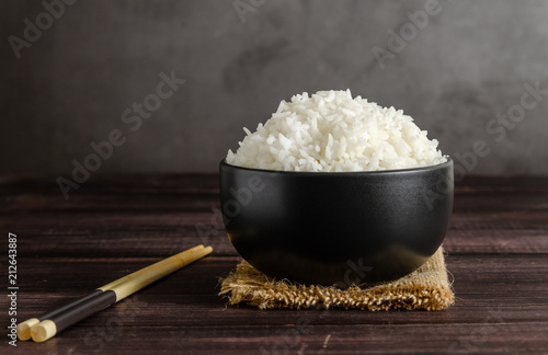 rice bowl with chopsticks
