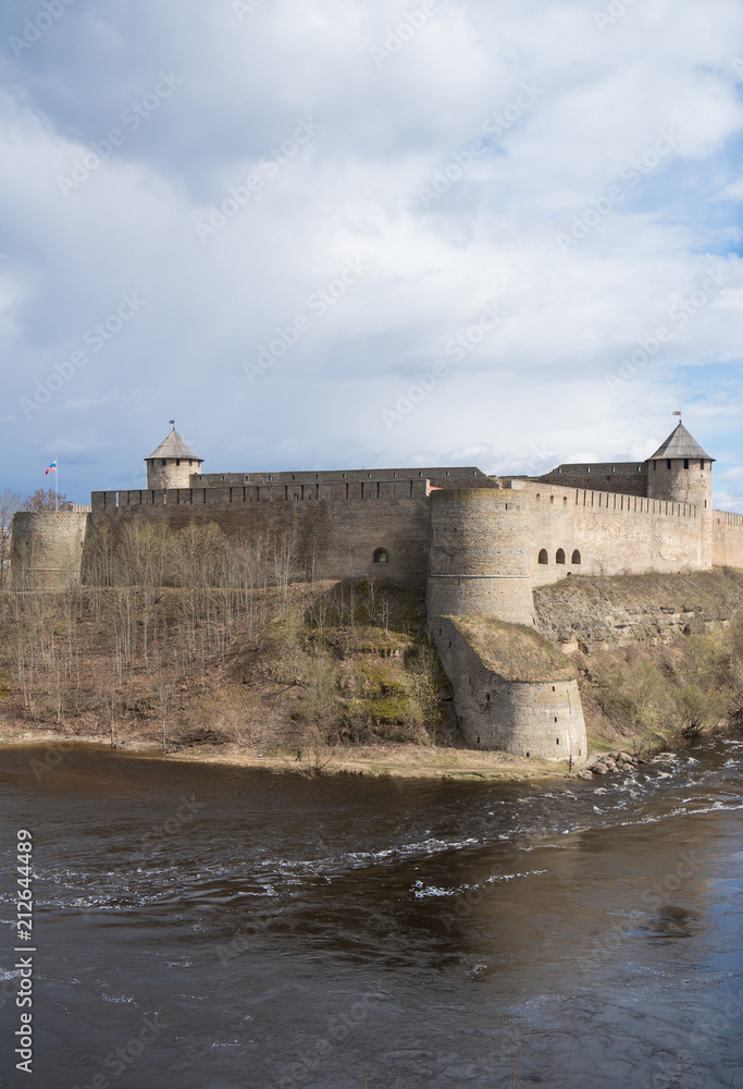 Ivangorod Fortress. View from Estonian side.