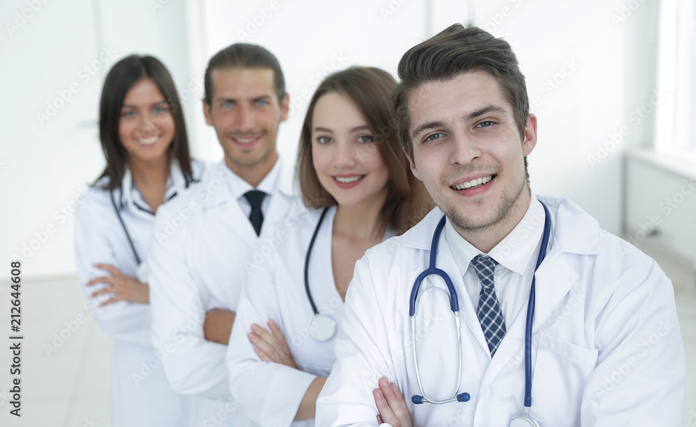 Portrait of confident happy group of doctors Portrait of confident happy group of doctors