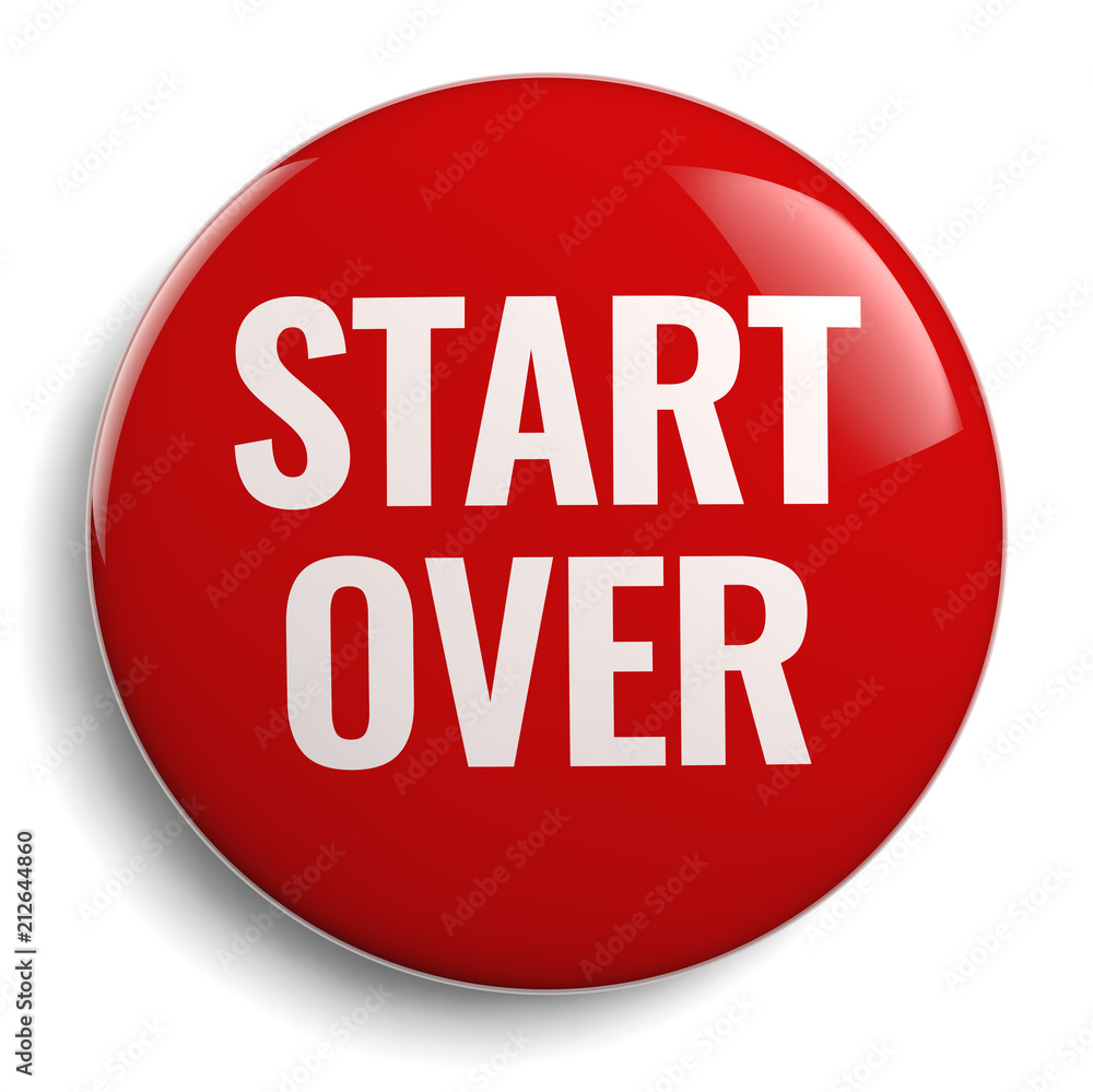 Start Over Red Symbol Isolated Start Over Red Symbol Isolated